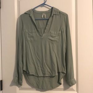 Green Pullover Tunic Top